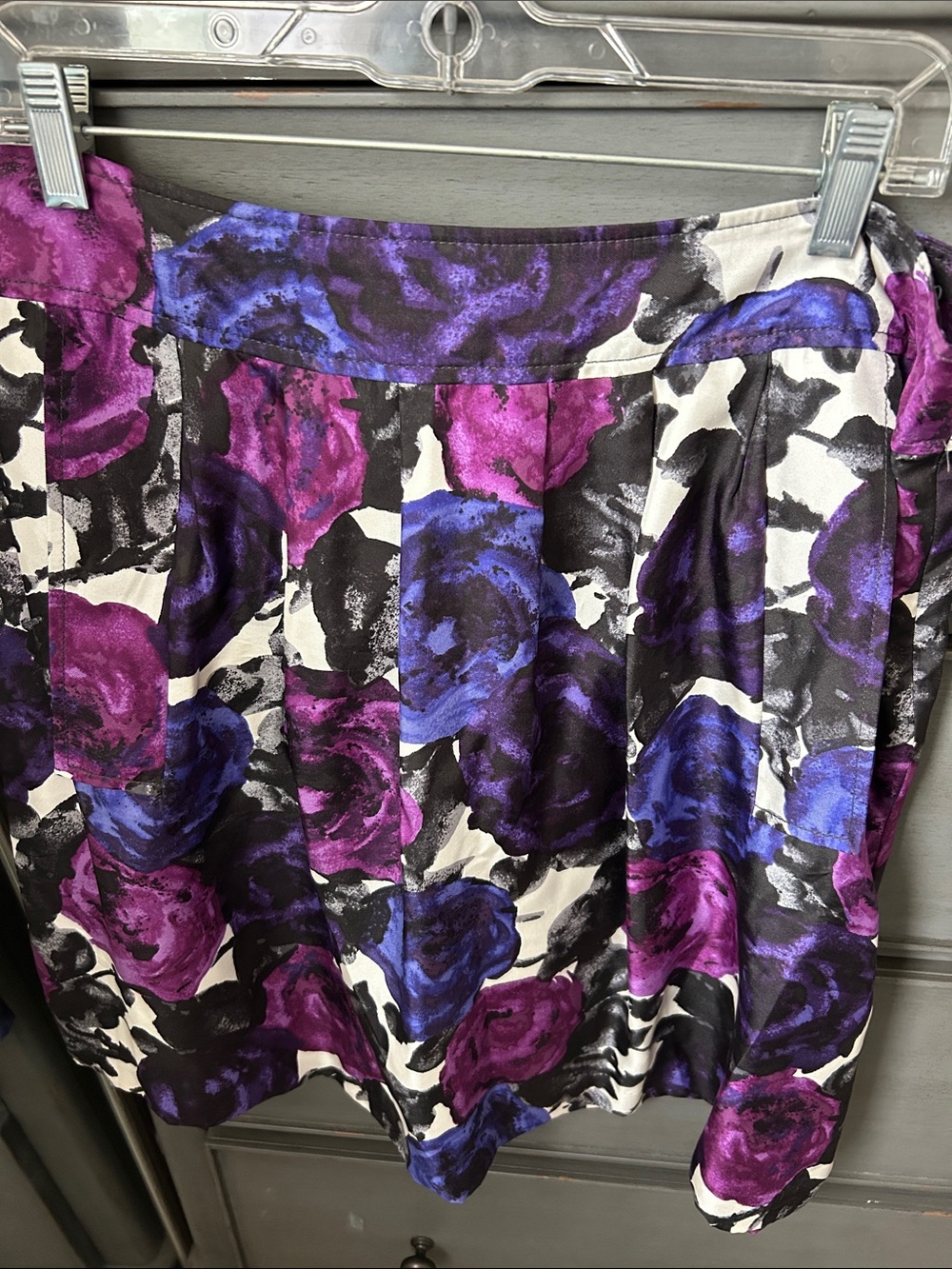 MICHAEL Michael Kors Purple & Blue Floral Circle Skirt